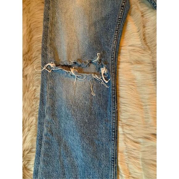 Levi's 505 Jeans Distressed Light Wash 34 - Picture 5 of 7